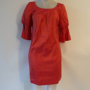 Womens Christiane Celle 100% Silk Pink Short Sleeve Dress S*